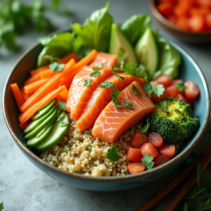 Woosteri Développement - 
Poké Quinoa Saumon  