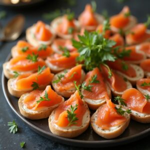 Woosteri Développement - 
Plateau de Canapés Saumon  